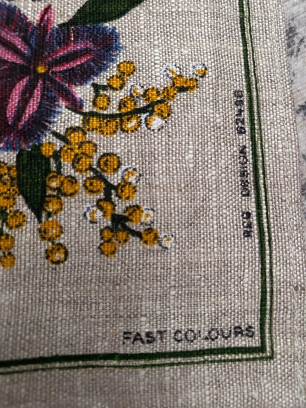 Australian Wildflowers Pure Linen Tea Towel Designed In Australia vintage